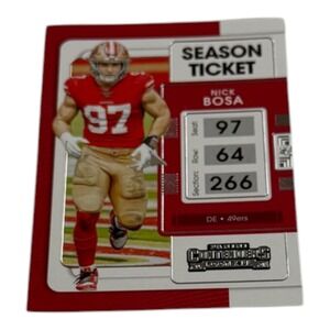 2021 Panini Contenders Nick Bosa Season Ticket San Francisco 49ers Card 90